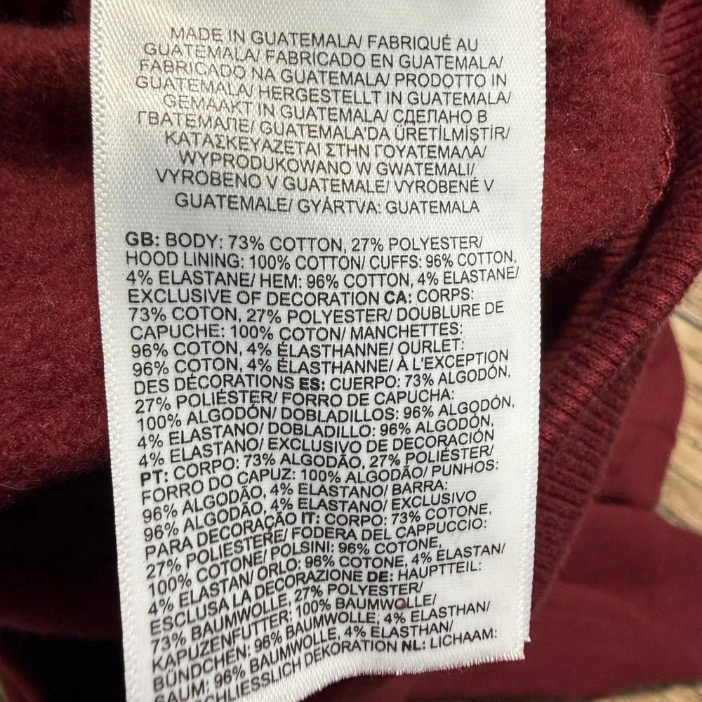 The North Face Hoodie Mens Large Red Telluride Colorado Logo Pullover Sweatshirt